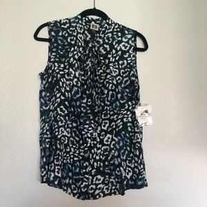 Anne Klein leopard blouse